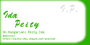 ida peity business card